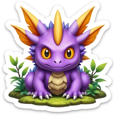Epic complex detailed aesthetic-scenic-Fakémon-creature sticker