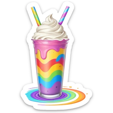 Rainbow Space Milkshake sticker