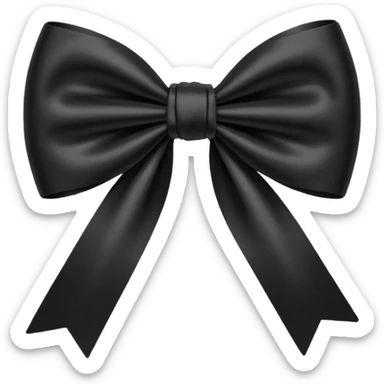 black bow emoji sticker