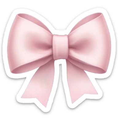 Pale pink ribbon bow sticker