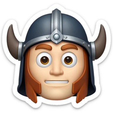 Ein Eidechse im Pixarstyle. Die Eidechse soll an einen Wikinger erinnern sticker