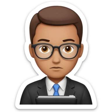 A calculating strategist sticker