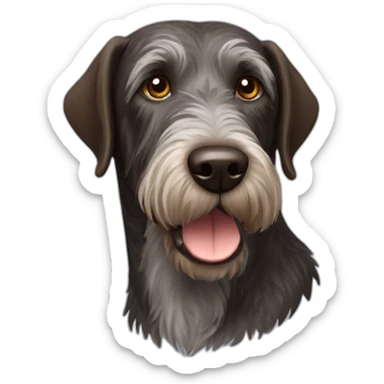 German Wirehaired Pointer dog sticker
