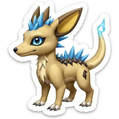 Manectric-Electrike-Lucio-Cubone-Umbreon-Marowak-Draco-Fakémon-hybrid-creature (full body), 4 legs sticker
