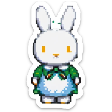 Miffy bunny, minimal and charming sticker