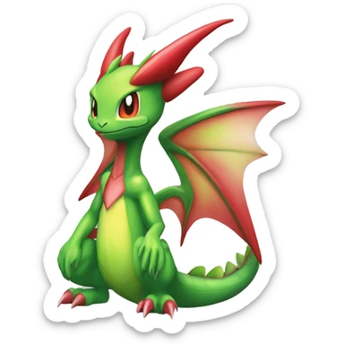 Full body sharp edgy shiny punk colorful Fairy-Flygon-Scyther-grovyle sticker