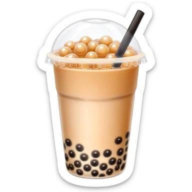 bubble tea with tapioca pearls sticker