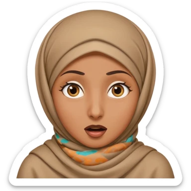 hijabi crashing out sticker
