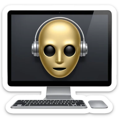AI webflow on a computer - really complicated, no faces sticker