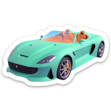 luxury sports car with a transparent layer being unrolled or placed over the hood, elegant and high-end sticker