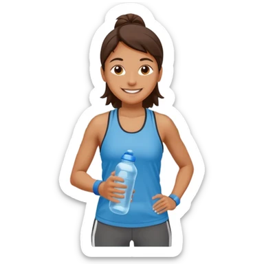 Jogger with water bottle, Park Visitors. sticker