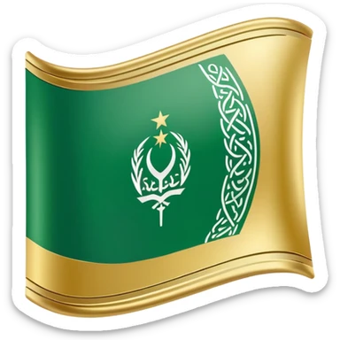 Saudi Arabian flag with microchip sticker