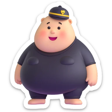 chubby character sticker