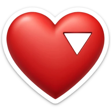 A heart and a triangle in the middle of the heart sticker