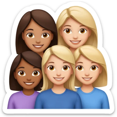 Three girl friends sticker