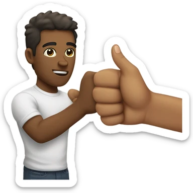 Stereotypical straight me fist bumping sticker