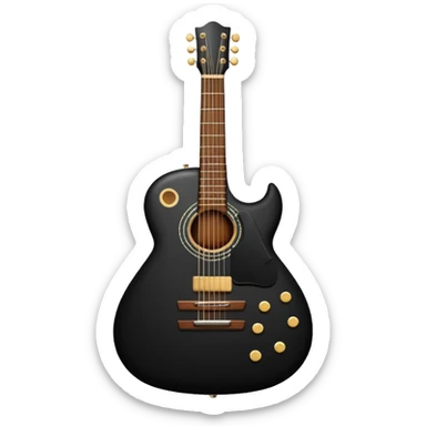 Violão preto pra copiar sticker