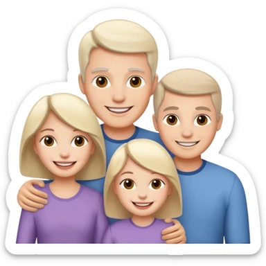 family aill white sticker