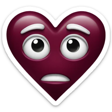 burgandy heart sticker