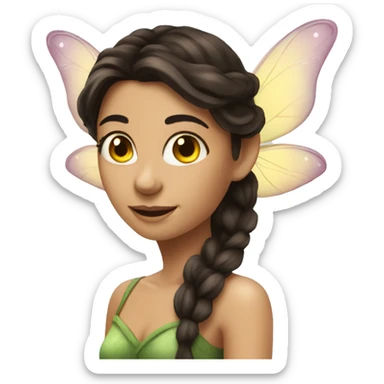 attractive brunette fairy  sticker