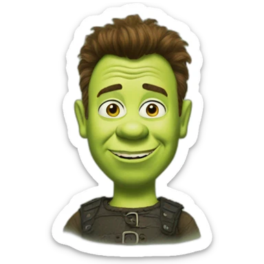 Shrek as rick astley sticker