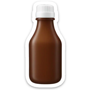 brown gel bottle sticker