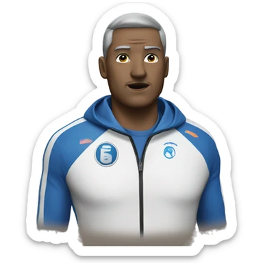 coach esport with whistle facing forward sticker