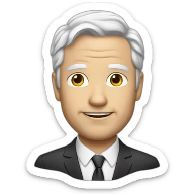 white man 40 years in suit sticker