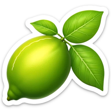 One Lime Green Lemon Leaf sticker