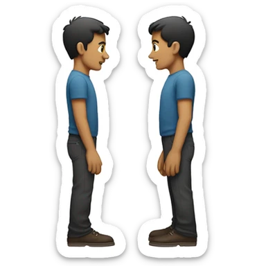 A person is standing forward. However, they only have one arm, as the other has been amputated  sticker