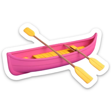 pink rowing boat sticker