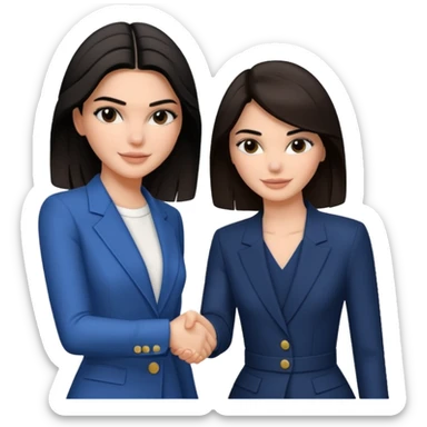 kendall jenner shaking hands with a other woman sticker