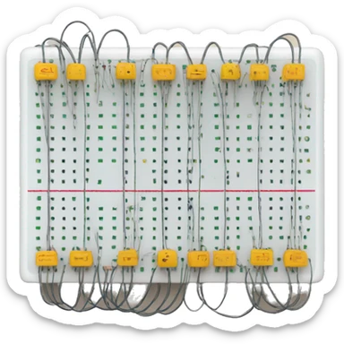 breadboard with wires sticker