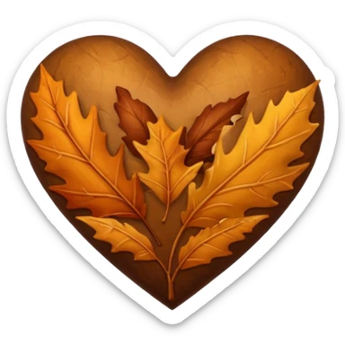 Brown heart for fall emojis sticker