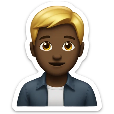 A boy cannot say anything,because he doesn’t know sticker