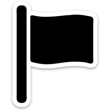 red flag, rectangular, clean look, simple, no text, no emblem, solid filled icon sticker