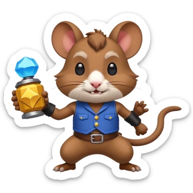 Degu playing brawlstars sticker