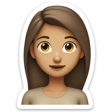 Brown hair Arabian girl sticker