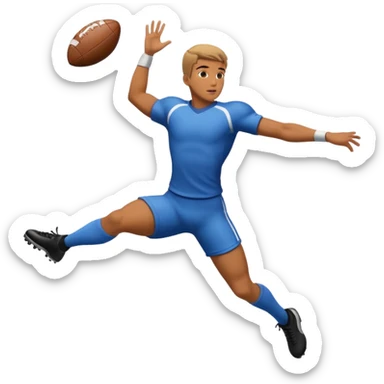 Football player hurdle backwards over an opponent  sticker