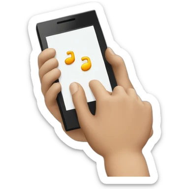 hand making a phone call sign sticker