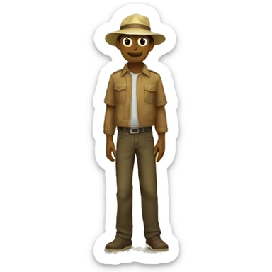 Joven envuelto en una sabana sticker