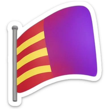 bandera con 3 franjas horizontales roja amarilla y violeta sticker