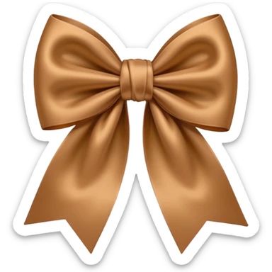 Light Brown bow sticker