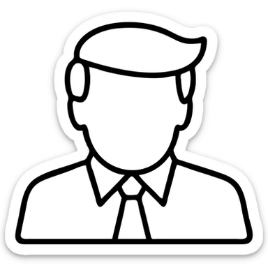 Donald Trump with his signature hairstyle sticker