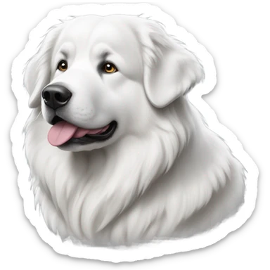 great pyrenees grey and white sticker