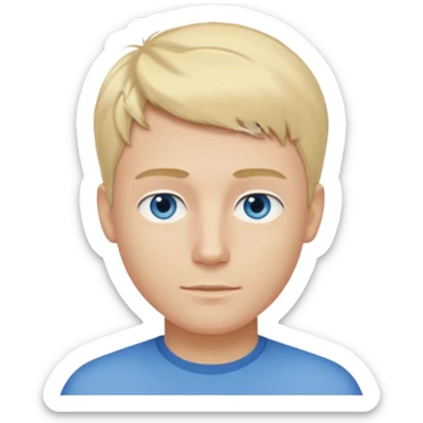 real human male short blond hair blue eyes 5ft 9 140lbs Italian sticker