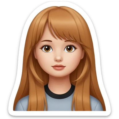 Debby Ryan (long hair with straight bangs) sticker
