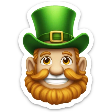  leprechaun's sly smile sticker