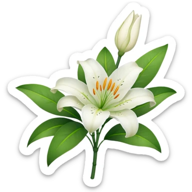 White Lilies sticker