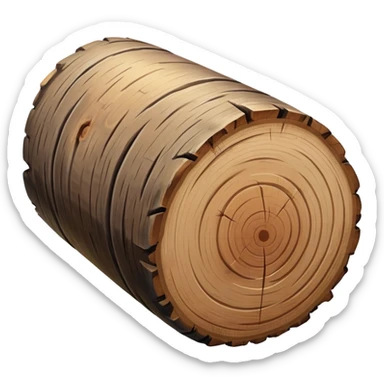 wooden log sticker